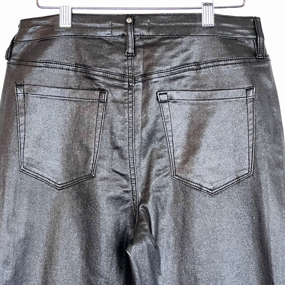Rebecca Minkoff 10P Black Metallic Sparkly Petite Length Skinny Jeans NWOT's - Picture 8 of 16